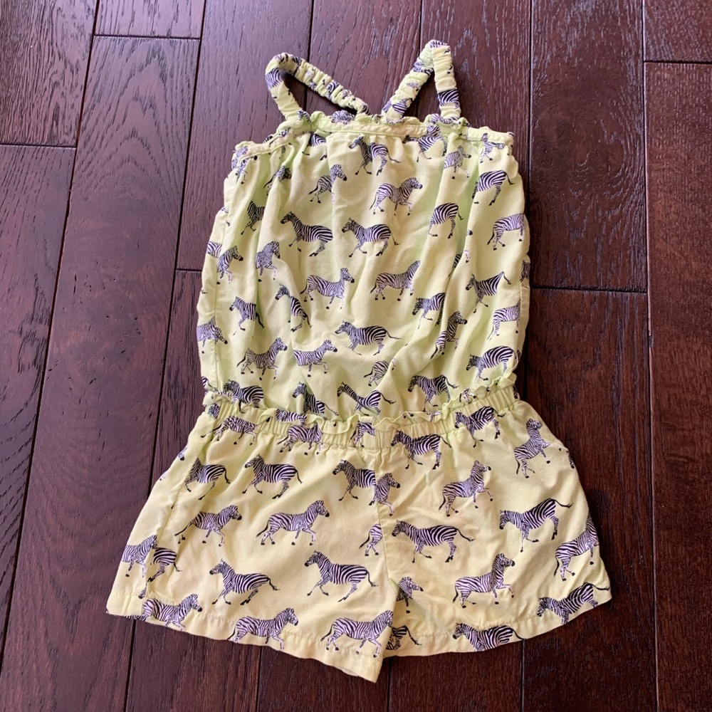 Zebra, Bright Green, 2T Jumpsuit by Cherokee